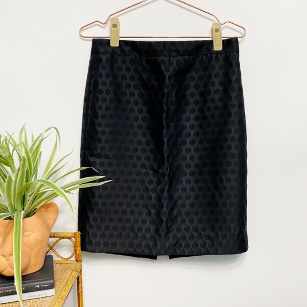 j.crew | the pencil skirt contrast black dot 4